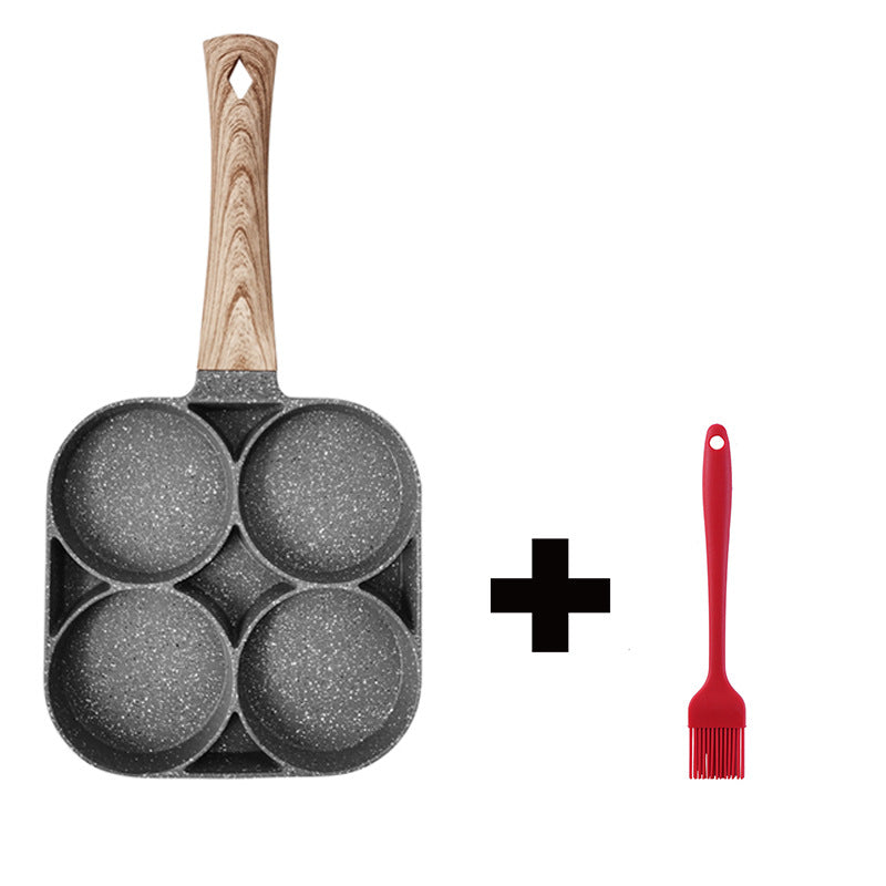 Multi Functional 4 Hole Frying Pan Non Stick Breakfast Burger Egg Pancake Maker 🇨🇳