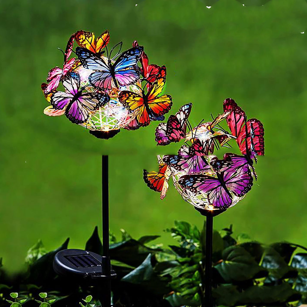 LED Solar Light Luminous Butterfly Ball Waterproof Outdoor Garden Lawn 🇨🇳