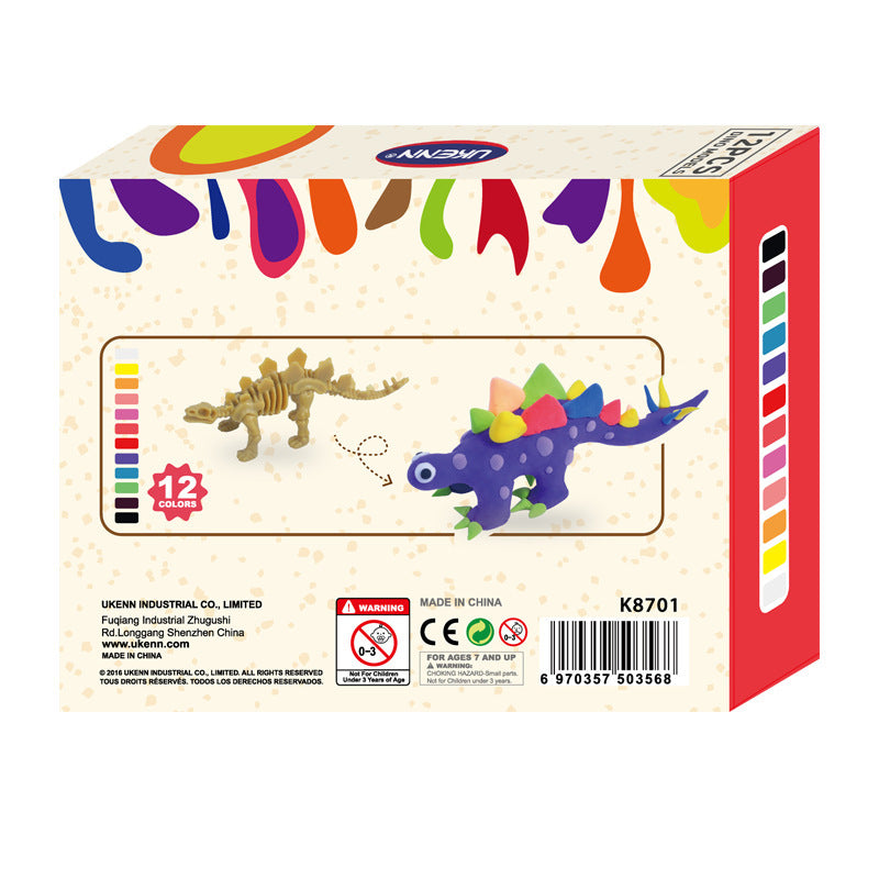 Creative Super Light Clay Puzzle Color Mud Model Children Diy Handmade Toys Clay Dinosaurs 🇨🇳
