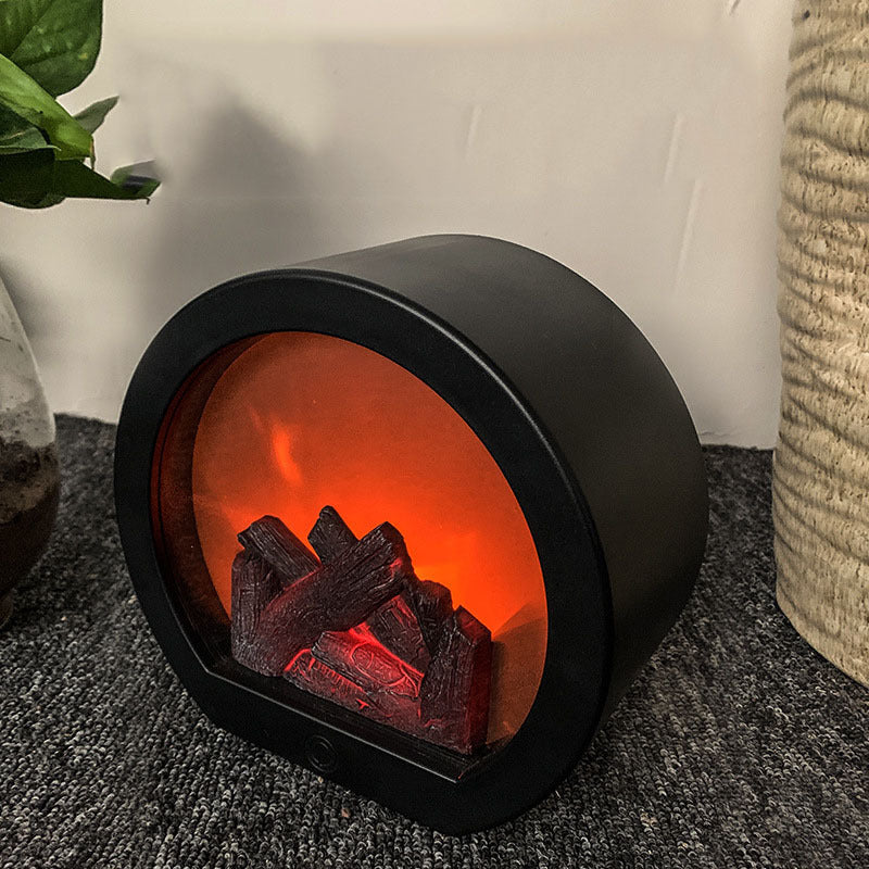 Simulation Fireplace Firewood Lanterns Lamp Desktop Ornaments Dynamic Vision 3D Flame Touch  Home Decoration Light 🇨🇳