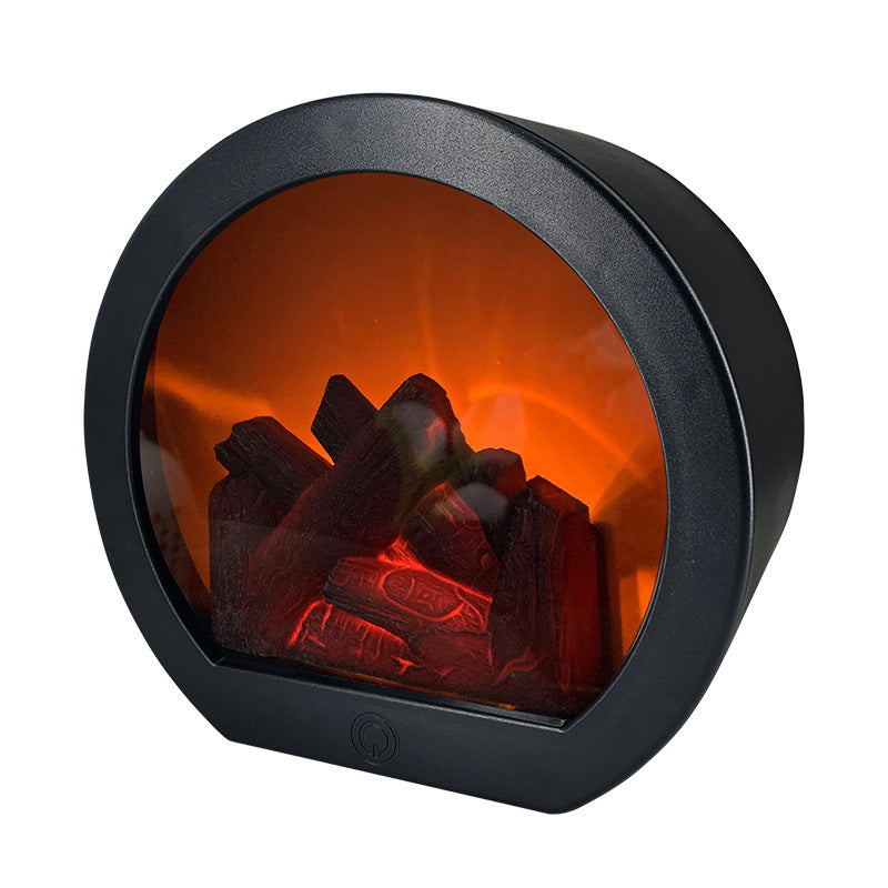 Simulation Fireplace Firewood Lanterns Lamp Desktop Ornaments Dynamic Vision 3D Flame Touch  Home Decoration Light 🇨🇳