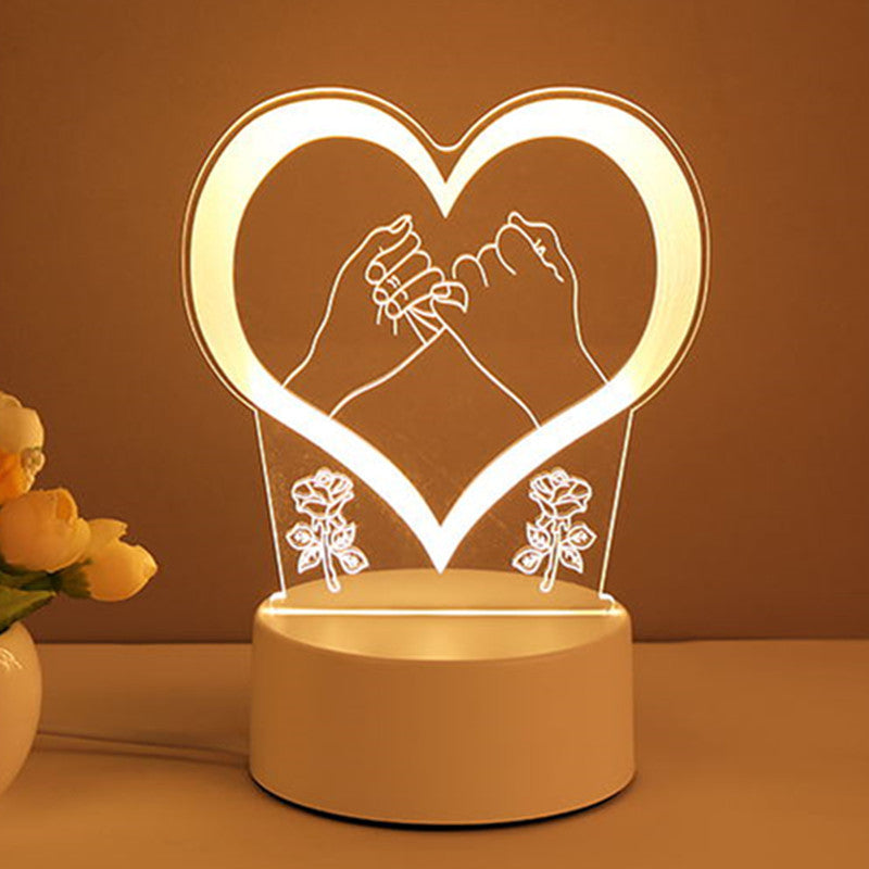 3D Lamp Acrylic USB LED Night Lights Neon Sign Lamp 🇨🇳