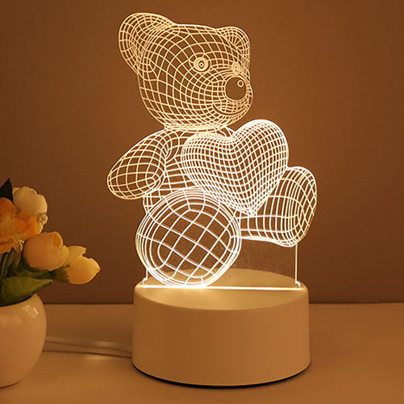 3D Lamp Acrylic USB LED Night Lights Neon Sign Lamp 🇨🇳