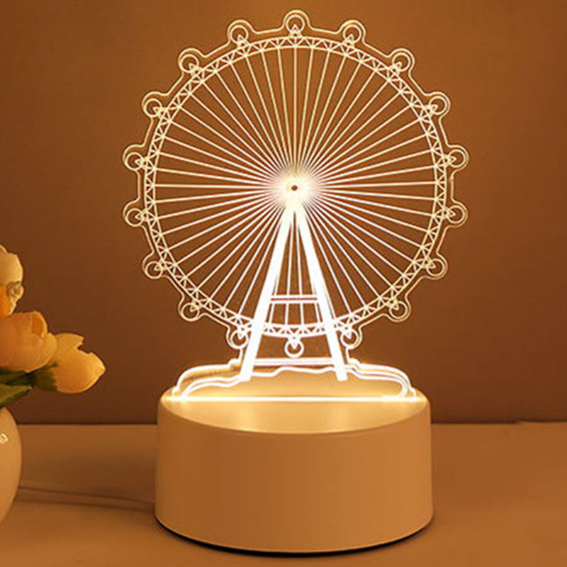 3D Lamp Acrylic USB LED Night Lights Neon Sign Lamp 🇨🇳