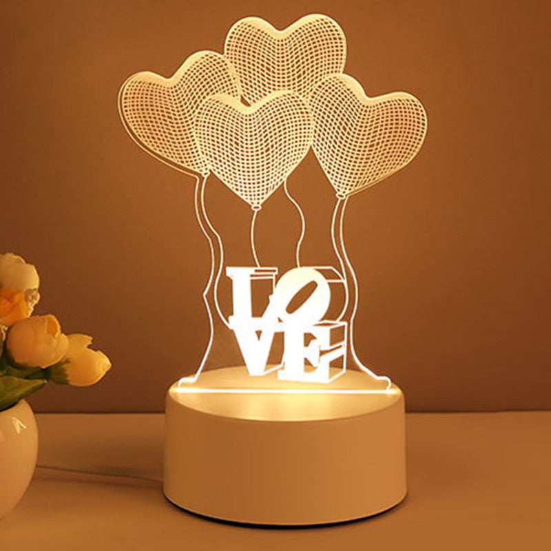 3D Lamp Acrylic USB LED Night Lights Neon Sign Lamp 🇨🇳