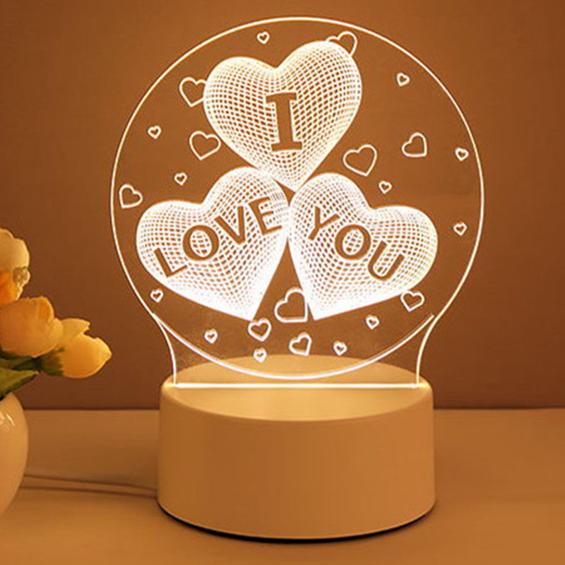 3D Lamp Acrylic USB LED Night Lights Neon Sign Lamp 🇨🇳