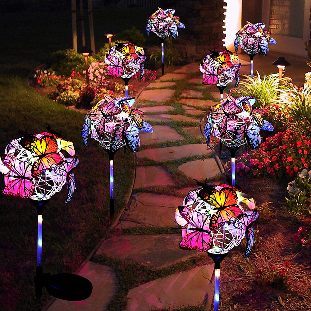 LED Solar Light Luminous Butterfly Ball Waterproof Outdoor Garden Lawn 🇨🇳