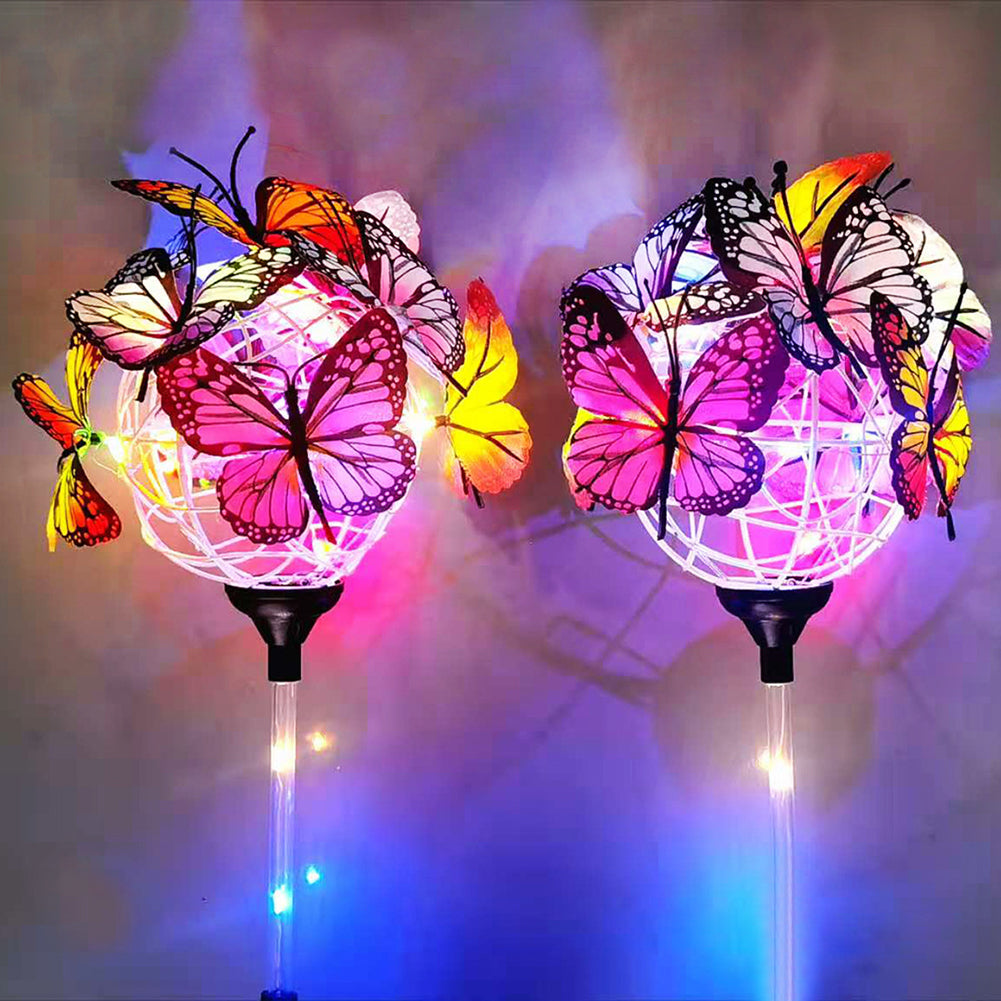 LED Solar Light Luminous Butterfly Ball Waterproof Outdoor Garden Lawn 🇨🇳