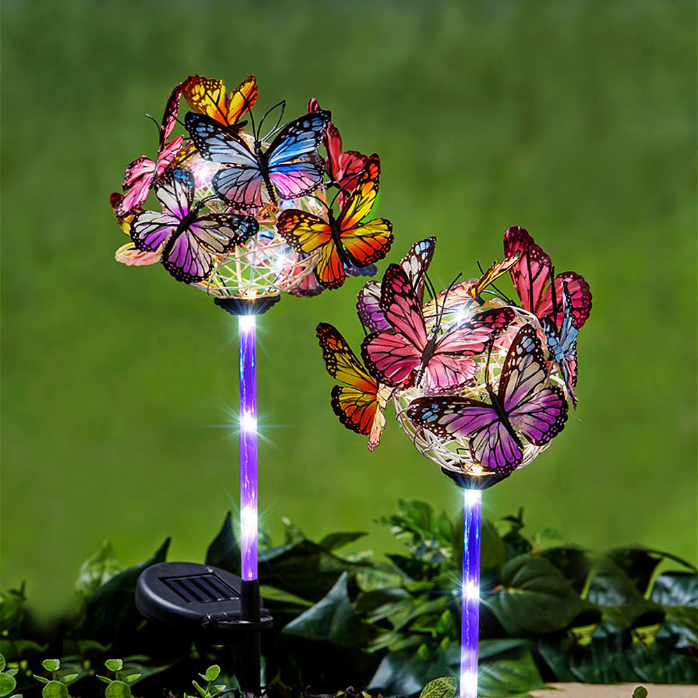 LED Solar Light Luminous Butterfly Ball Waterproof Outdoor Garden Lawn 🇨🇳