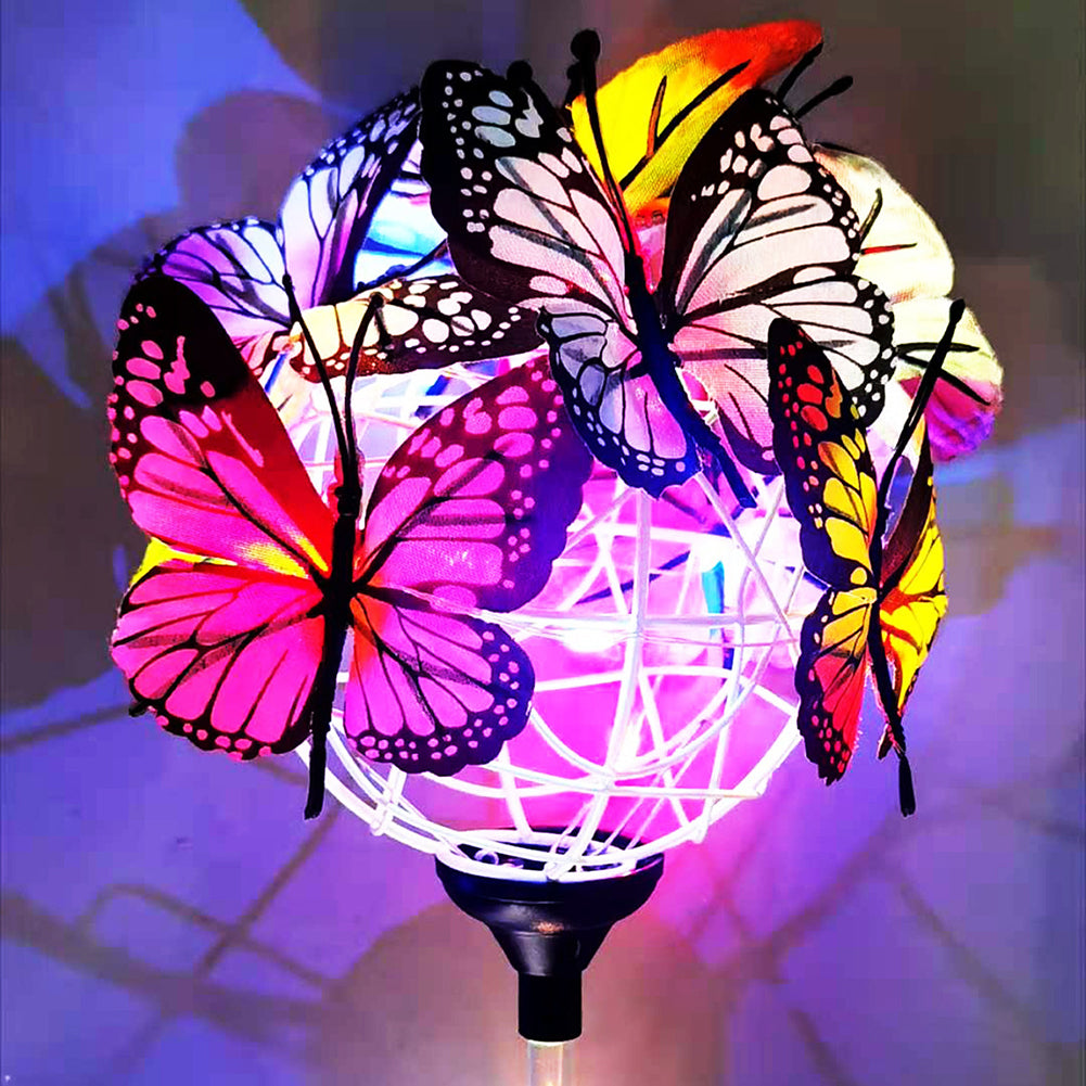 LED Solar Light Luminous Butterfly Ball Waterproof Outdoor Garden Lawn 🇨🇳