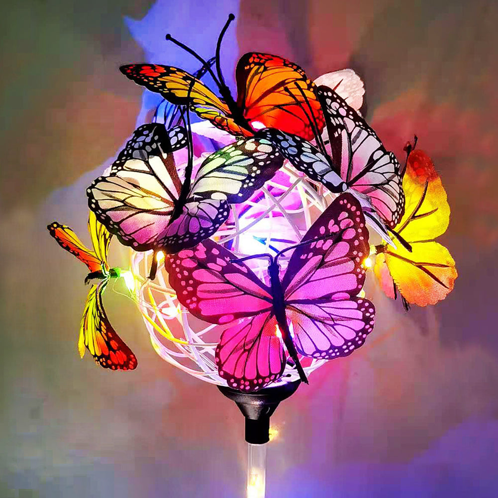 LED Solar Light Luminous Butterfly Ball Waterproof Outdoor Garden Lawn 🇨🇳