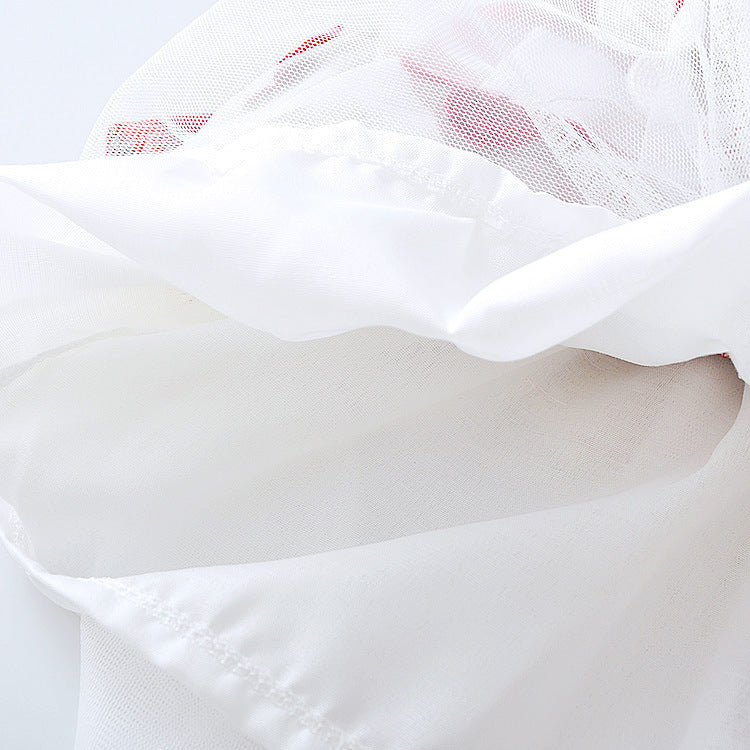 Flower bow long sleeve dress 🇨🇳