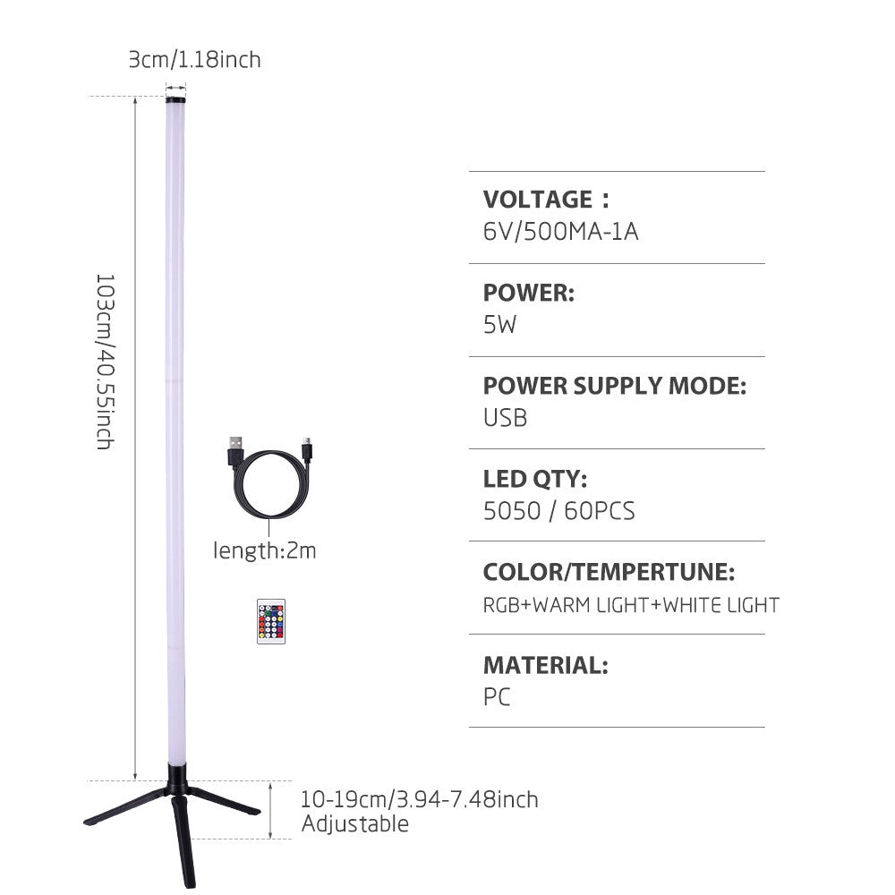 New Wall Corner Ambient Light Remote APP Control USB Floor Lamp Splicing Portable Stick RGB Corner Light 🇨🇳