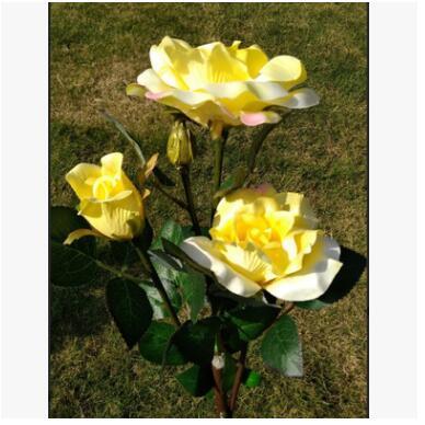Solar rose lamp 3LED plug in the sun nen light garden garden light lawn light 🇨🇳