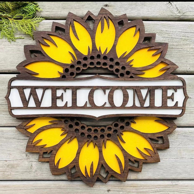 Home Sunflower Doorplate Decoration Craft 🇨🇳