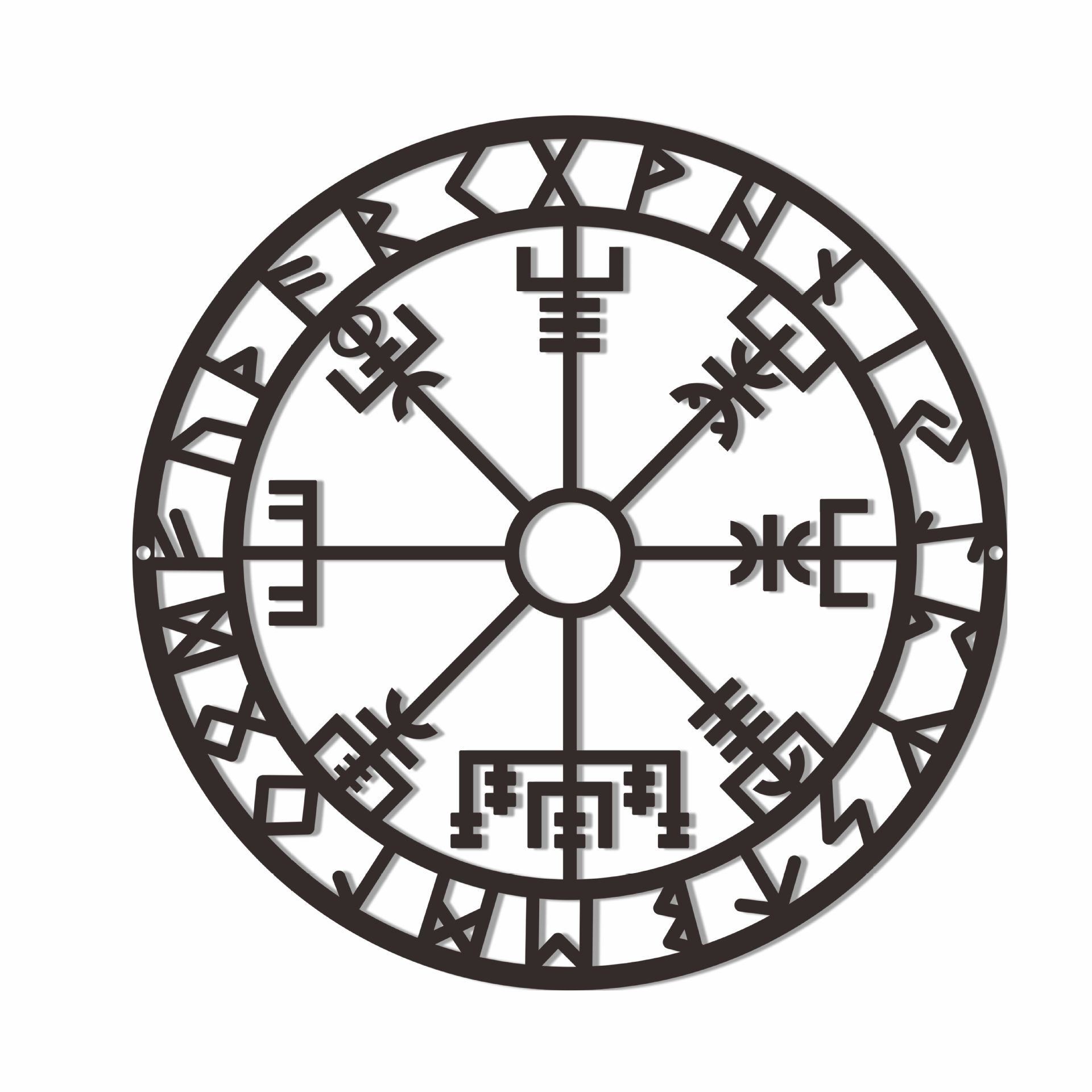 Metal Viking Compass Art Wall Home Decorations 🇨🇳