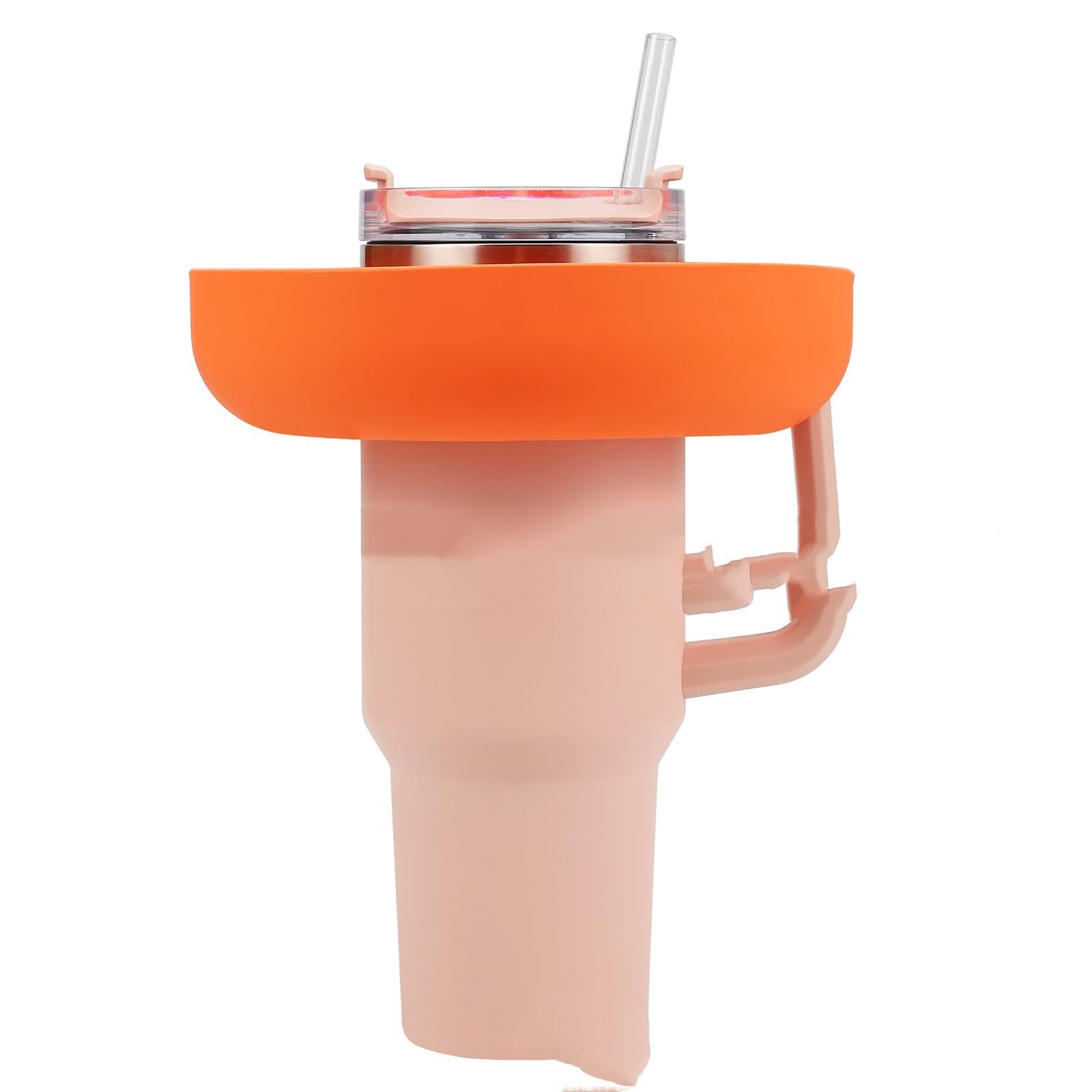 Silicone Snack For Cup 40 Oz Reusable Snack Container 4 Compartment Snack Platters Cup Snack Bowl Cup Holder Food Tray 🇨🇳
