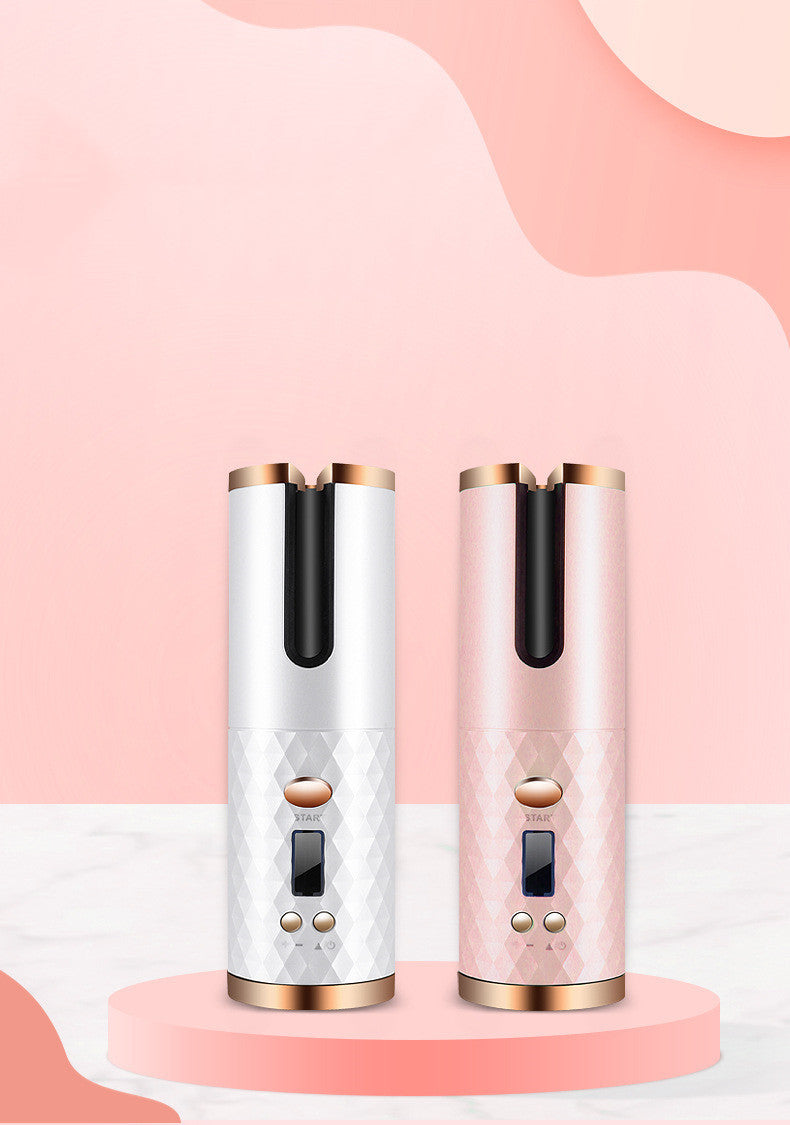 Rechargeable Automatic Hair Curler Women Portable Hair Curling Iron LCD Display Ceramic Curly Rotating Curling Wave Styer 🇨🇳