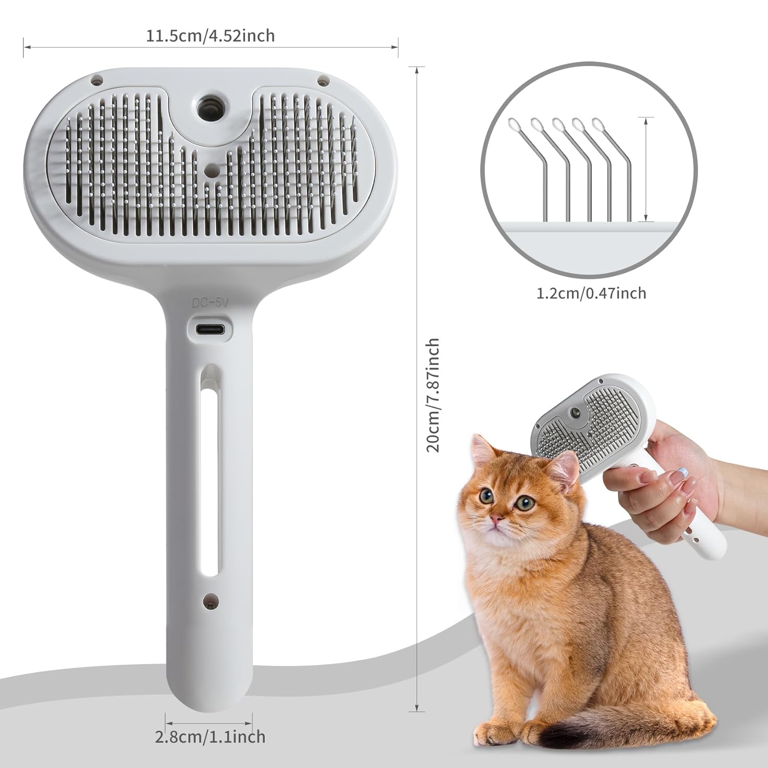 Spray Cat Brush For Shedding Water Brush For Cats And Dogs Pet Hair Removal Comb With Water 🇨🇳