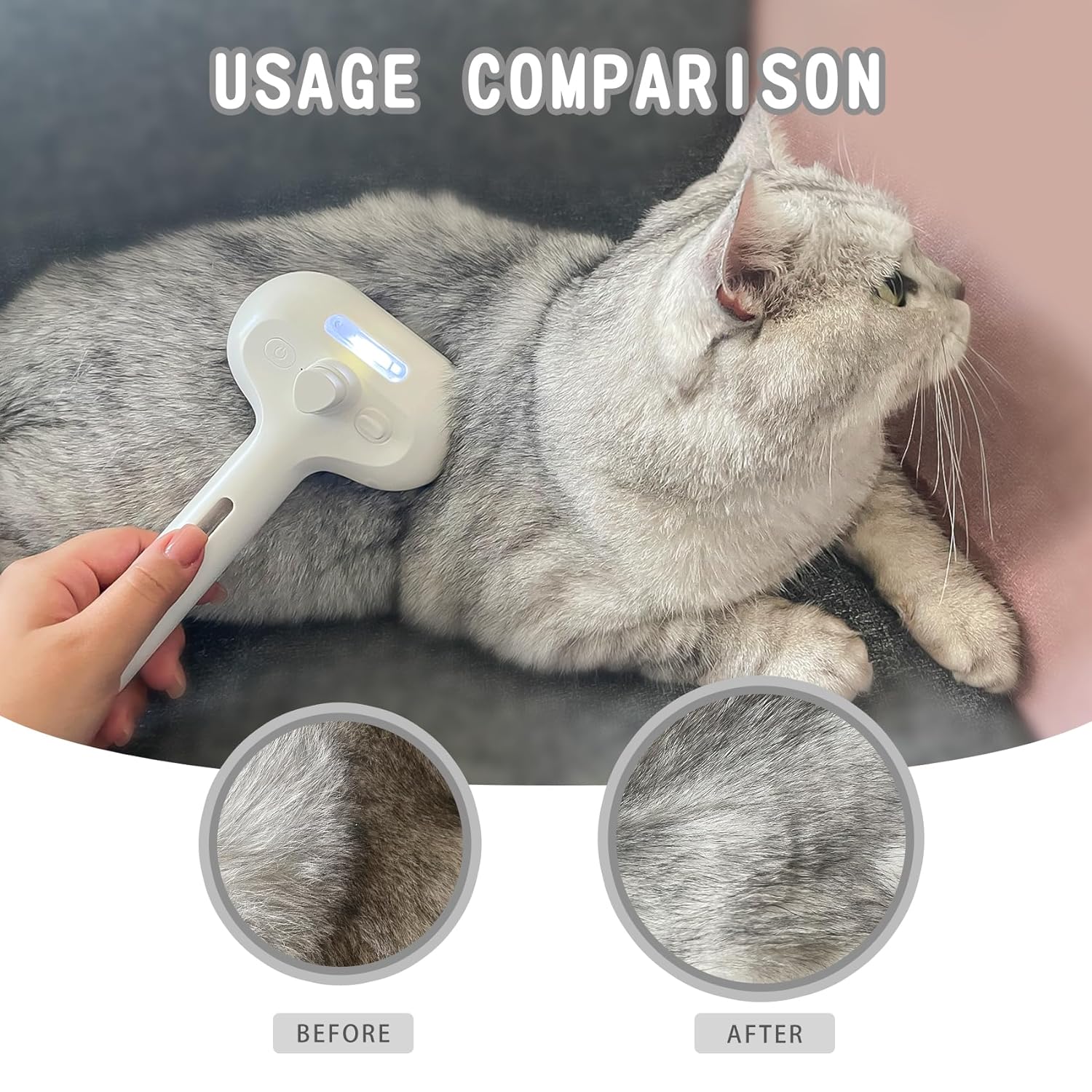 Spray Cat Brush For Shedding Water Brush For Cats And Dogs Pet Hair Removal Comb With Water 🇨🇳