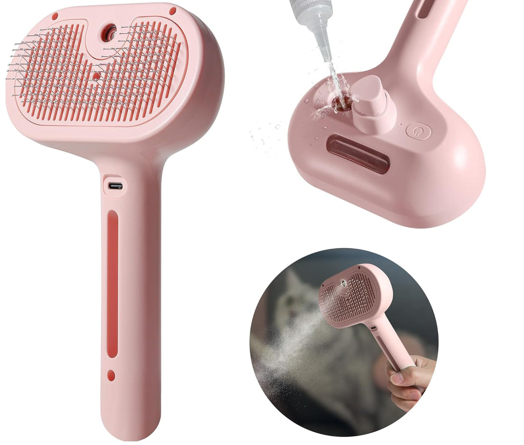 Spray Cat Brush For Shedding Water Brush For Cats And Dogs Pet Hair Removal Comb With Water 🇨🇳