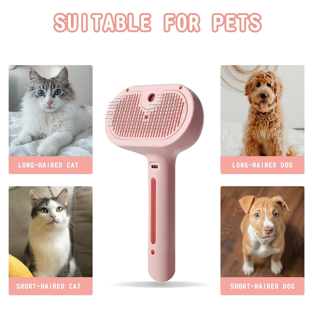 Spray Cat Brush For Shedding Water Brush For Cats And Dogs Pet Hair Removal Comb With Water 🇨🇳