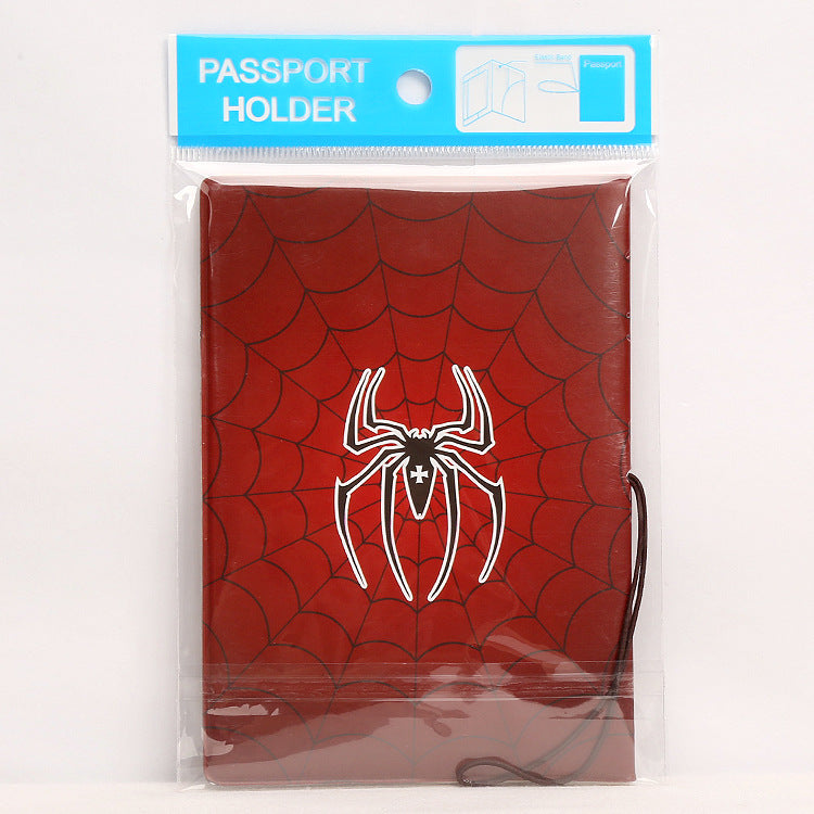 Passport Passport Protection Cover Marvel Superhero Spider Man Cartoon Passport Clip 🇨🇳