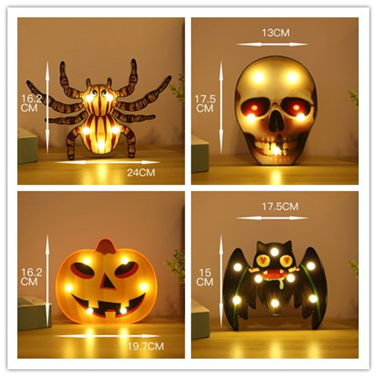 Halloween Lights Decoration LED Light Pumpkin Spider Bat Skull Outdoor Decorative Modeling Room Lights Decor Helloween Party 🇨🇳
