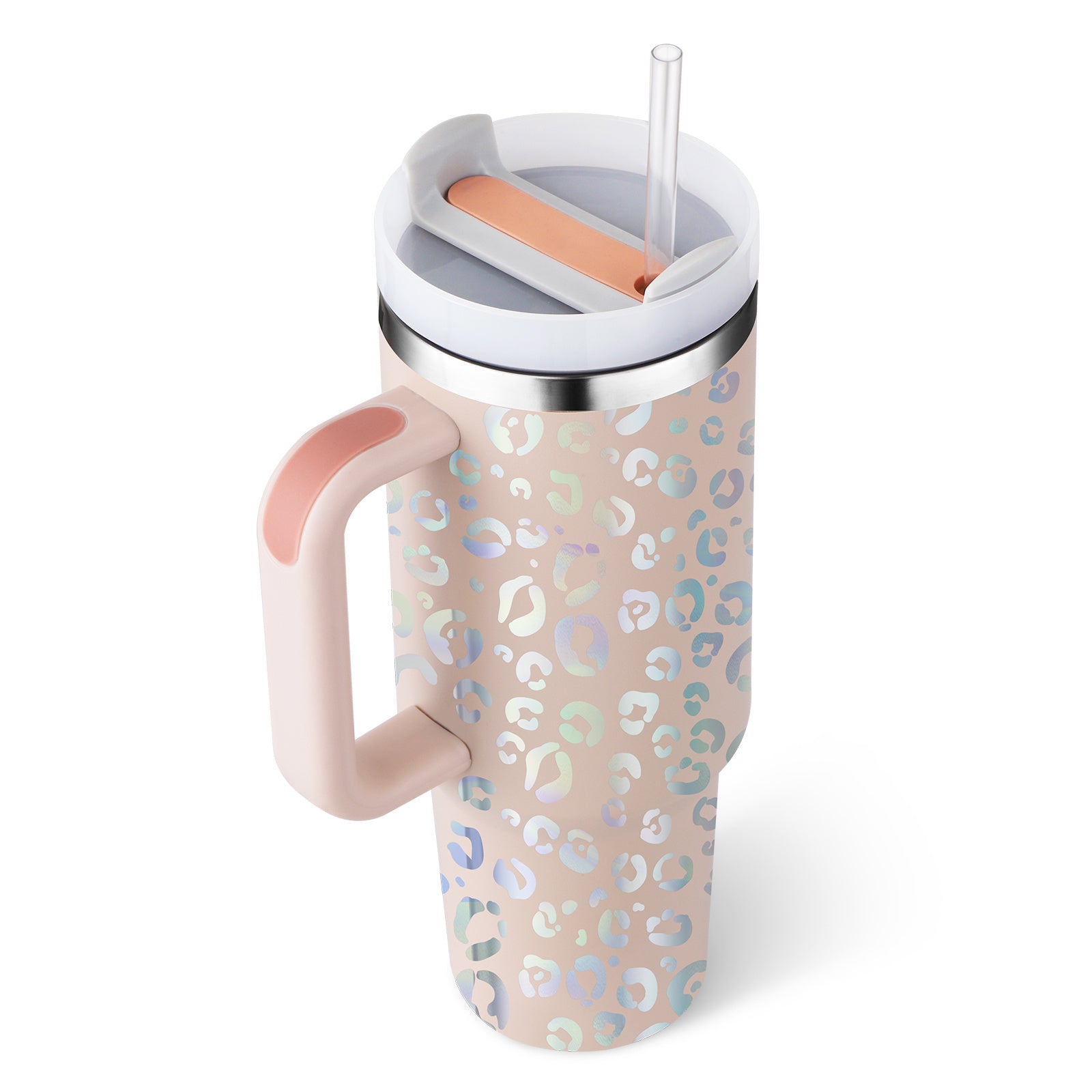 40 Oz Tumbler With Handle Straw Insulated, Stainless Steel,Spill Proof, Vacuum insulated With Lid Tapered 🇨🇳