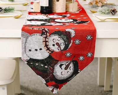 Christmas decorations knitting cloth table runner 🇨🇳