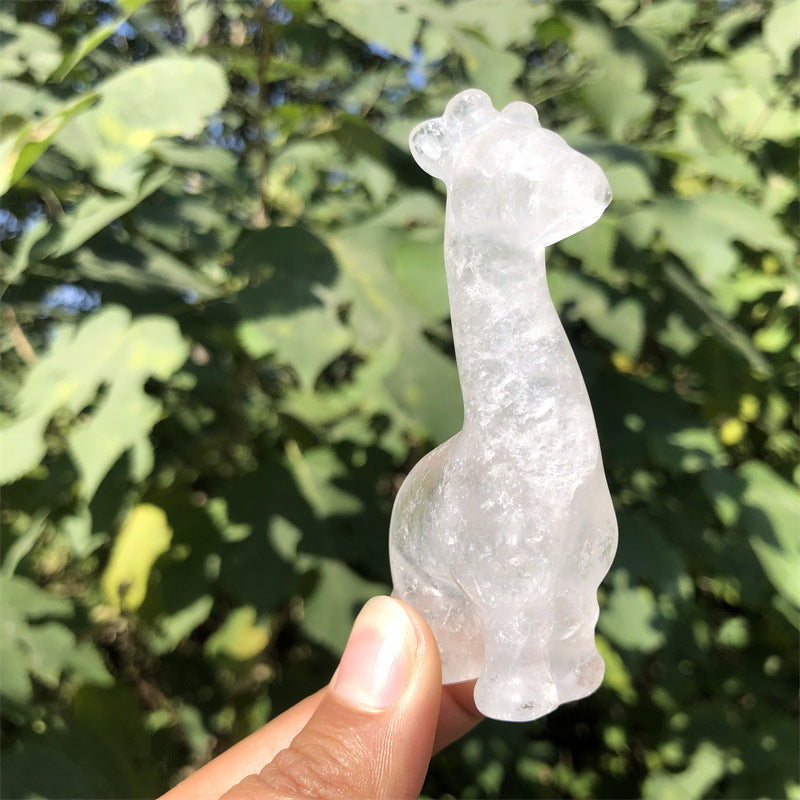 Carved White Crystal Giraffe Home And Office 🇨🇳