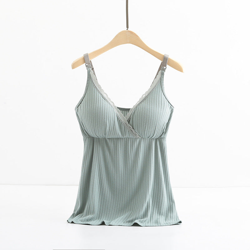 Breast feeding vest with cross elastic bra 🇨🇳