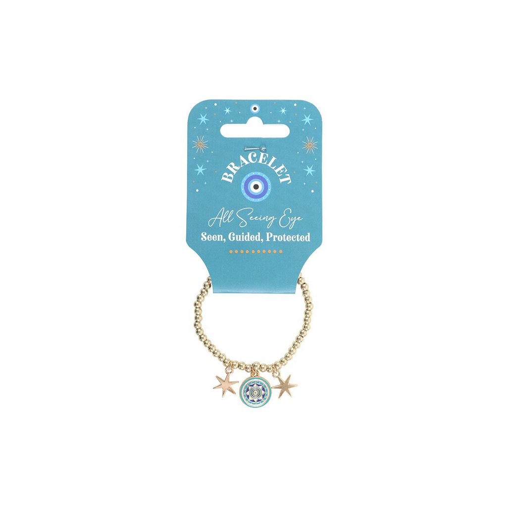All Seeing Eye Beaded Charm Bracelet 🇬🇧
