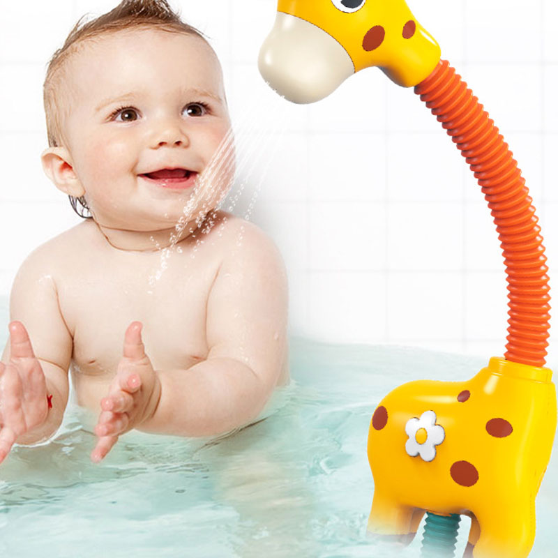 Children Bath Toy Electric Cartoon Giraffe Shower Baby Spray Bathtub Toys Educational Play Game Beach Toys 🇨🇳