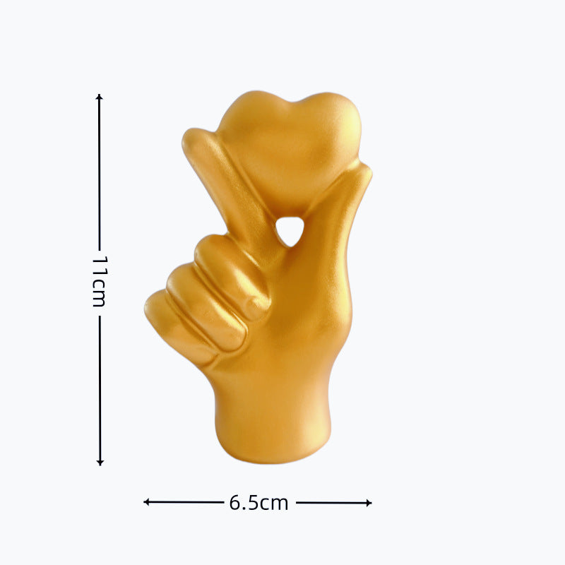 Decorative Resin Crafts Love Gesture Ornaments Home Decor 🇨🇳