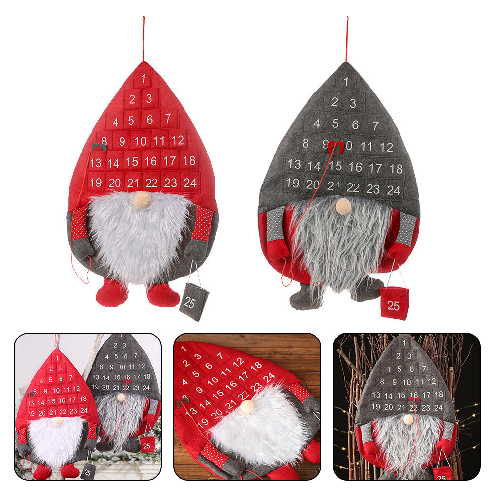 Christmas Advent Calendar Santa Claus Faceless Doll Hanging Christmas Decor 🇨🇳