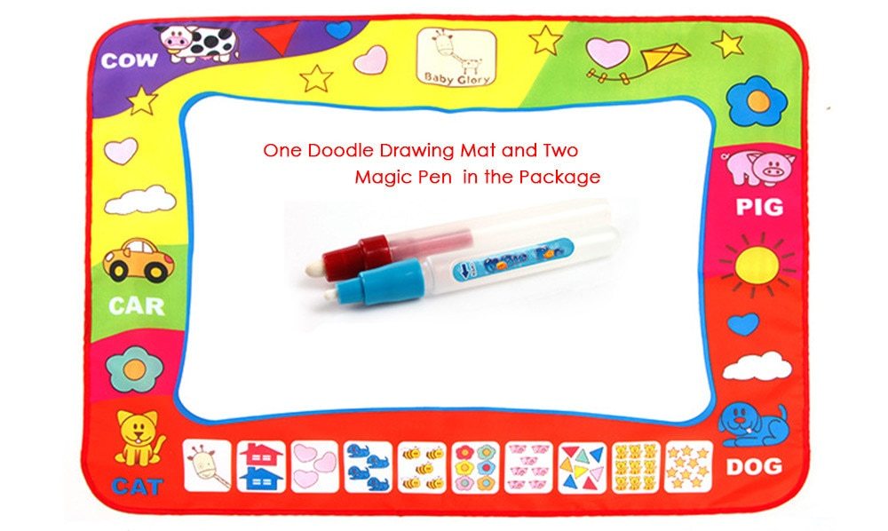 80 x 60cm Baby Kids Add Water with Magic Pen Doodle Painting Picture Water Drawing Play Mat in Drawing Toys Board Gift Christmas 🇨🇳