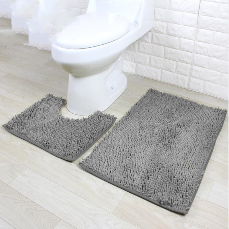 Encrypted Chenille Plush Carpet Bathroom Two-piece Floor Mat 🇨🇳