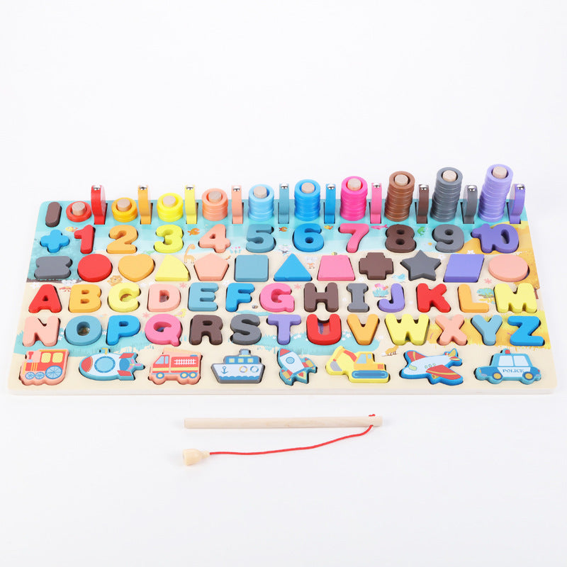 Montessori Educational Wooden Toys for Kids Montessori Toys Board Math Fishing  Montessori Toys Educational for 1 2 3 Years Old 🇨🇳