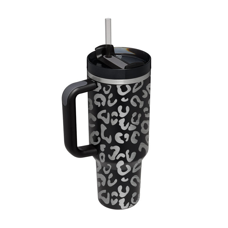 40 Oz Tumbler With Handle Straw Insulated, Stainless Steel,Spill Proof, Vacuum insulated With Lid Tapered 🇨🇳