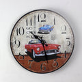 MDF painted wall clock Red sports car 🇨🇳
