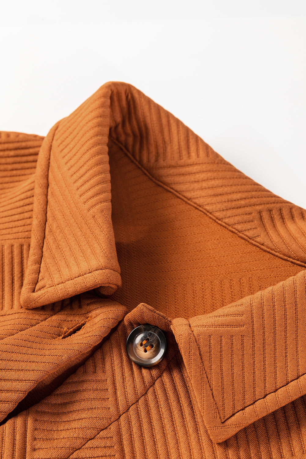 Gold Flame Textured Collared Drop Shoulder Buttoned Front Duster Coat 🇺🇸