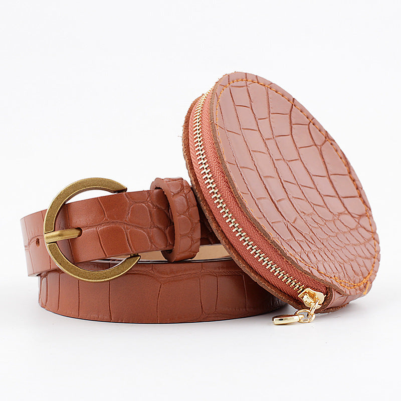 Belt all-match coin purse ladies belt 🇨🇳