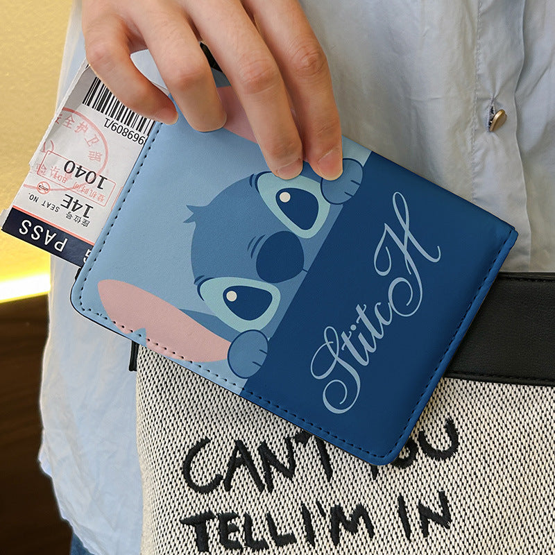 Cartoon passport holder ID bag protective cover multifunctional card bag portable collection for overseas travel 🇨🇳