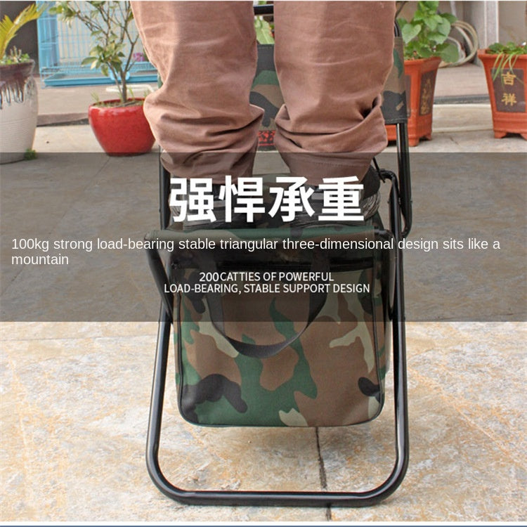 Outdoor Camping Folding Chair with Storage Backrest and Carrying Bag 🇨🇳