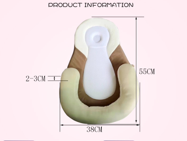 Baby Pillows for Sleeping,Baby Snuggle Nest Sleeper Lounger with Soft&Breathable Head Support Pillow 🇨🇳