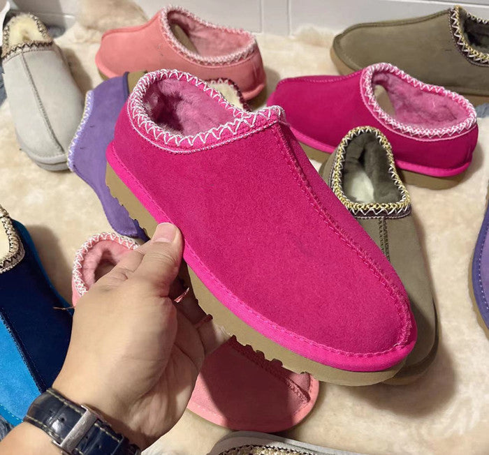 Snow boots low cut short tube flat bottomed casual shoes/slippers 🇨🇳