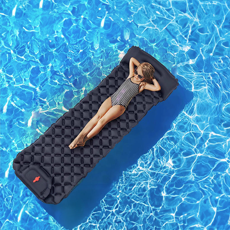 Outdoor double inflatable sleeping pad – with built-in pillow & pump, for camping, backpacking, hiking 🇨🇳