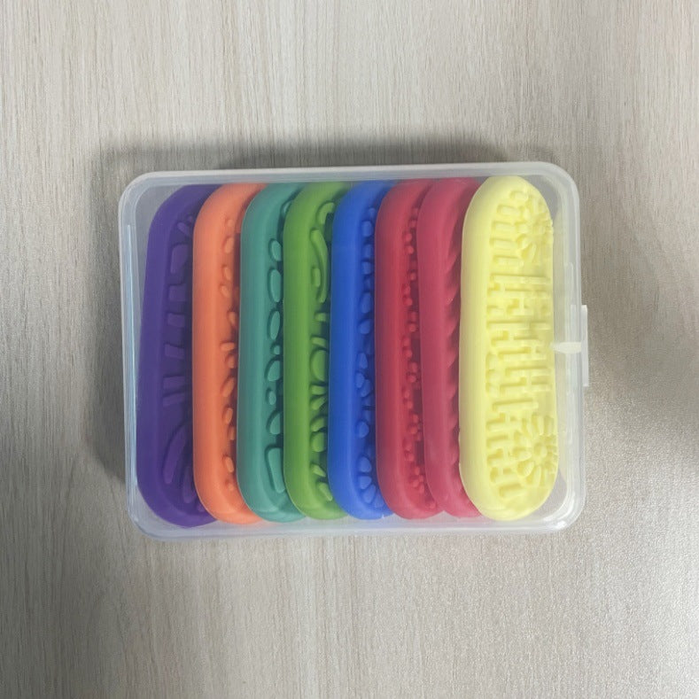 Fidget Toys Sensory Stones For Kids Soft Silicone Textured Stress-Relief Toy 🇨🇳