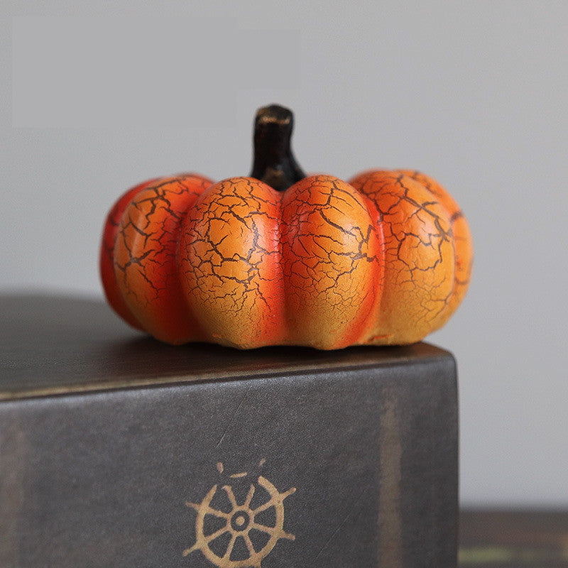 New Halloween Pumpkin Lantern Simulation Pumpkin LED Candle Lamp Resin Luminous Pumpkin 🇨🇳